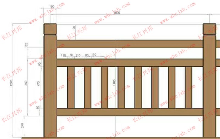仿木纹围栏模具